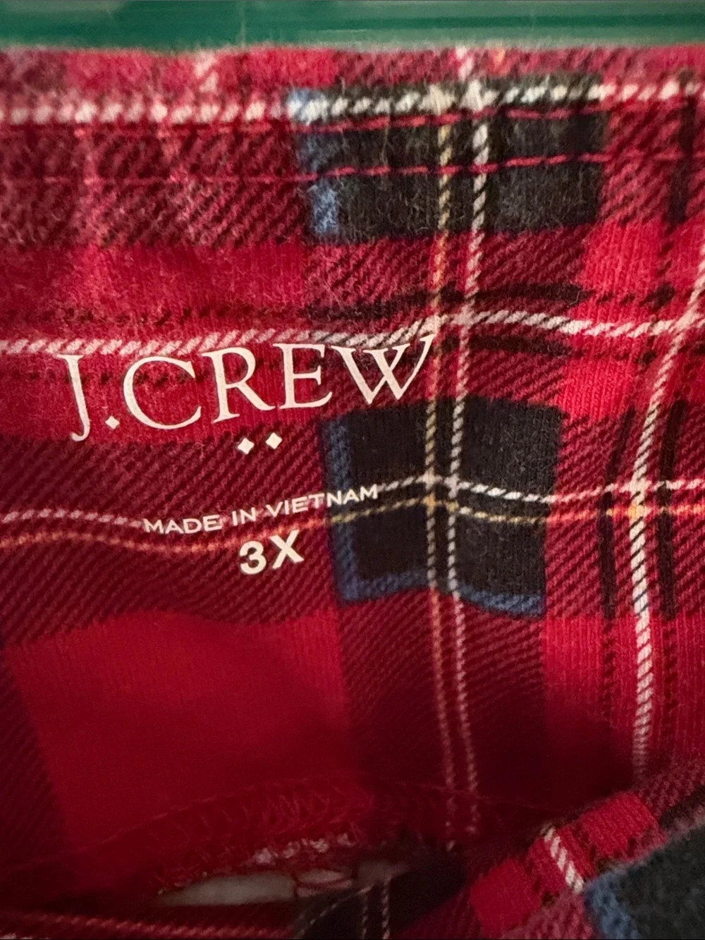 J. Crew Red Plaid Tartan Leggings